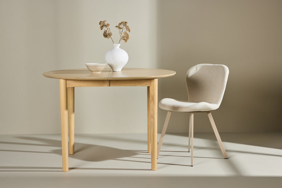 Esstisch Facile - ovaler ausziehbarer Esstisch getüncht