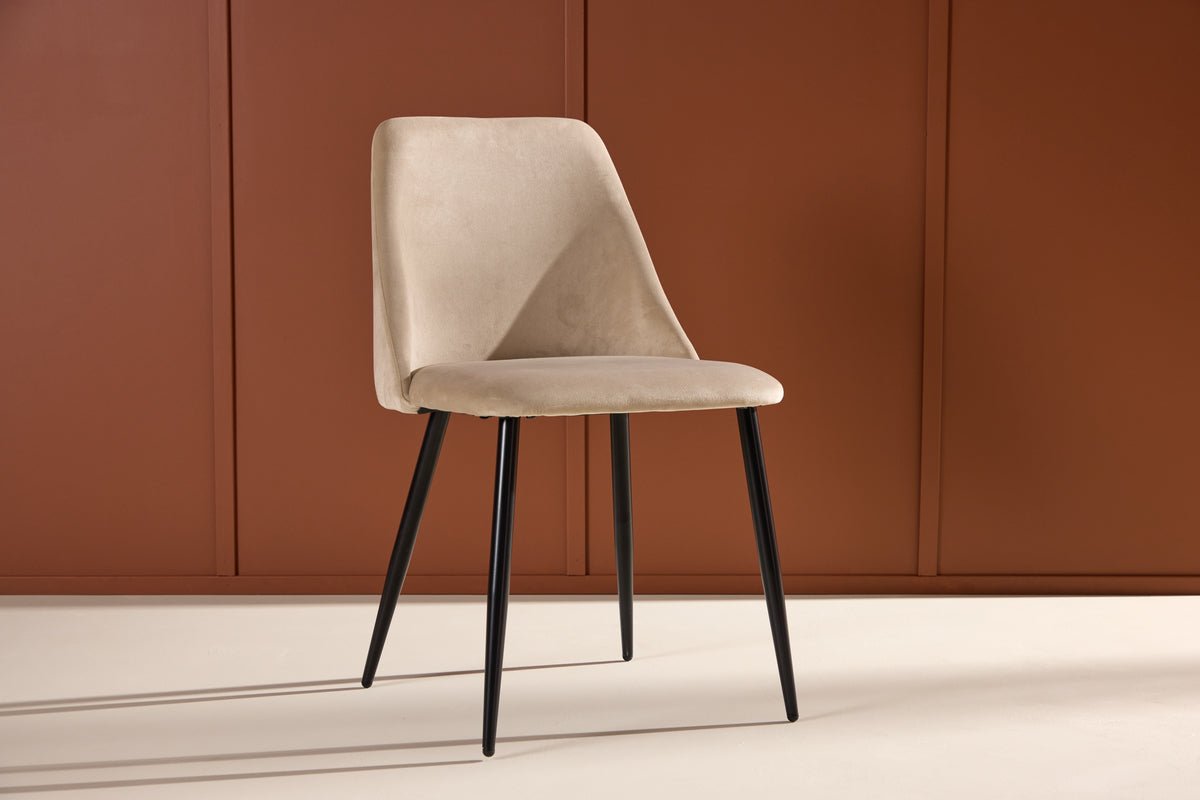 2er Set - Stuhl Liora aus weichem Polyestersamt