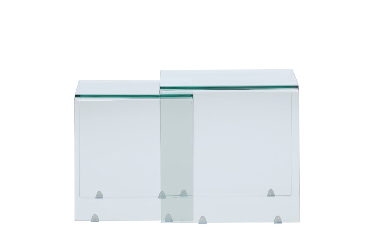 Couchtisch/Beistelltisch-Set Lumea – 2 Tische in Klarglas