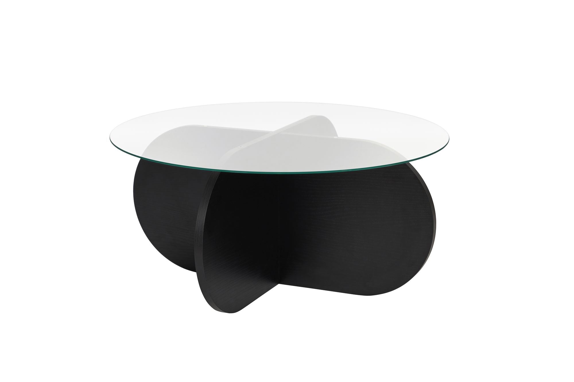Couchtisch Rovida - mit runder Glasplatte in 2 Varianten