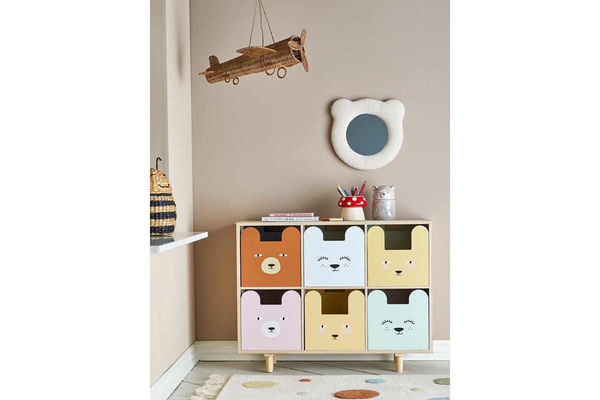 Kinder-Bücherregal „Linus“ mit Schubladen – Buntes Design