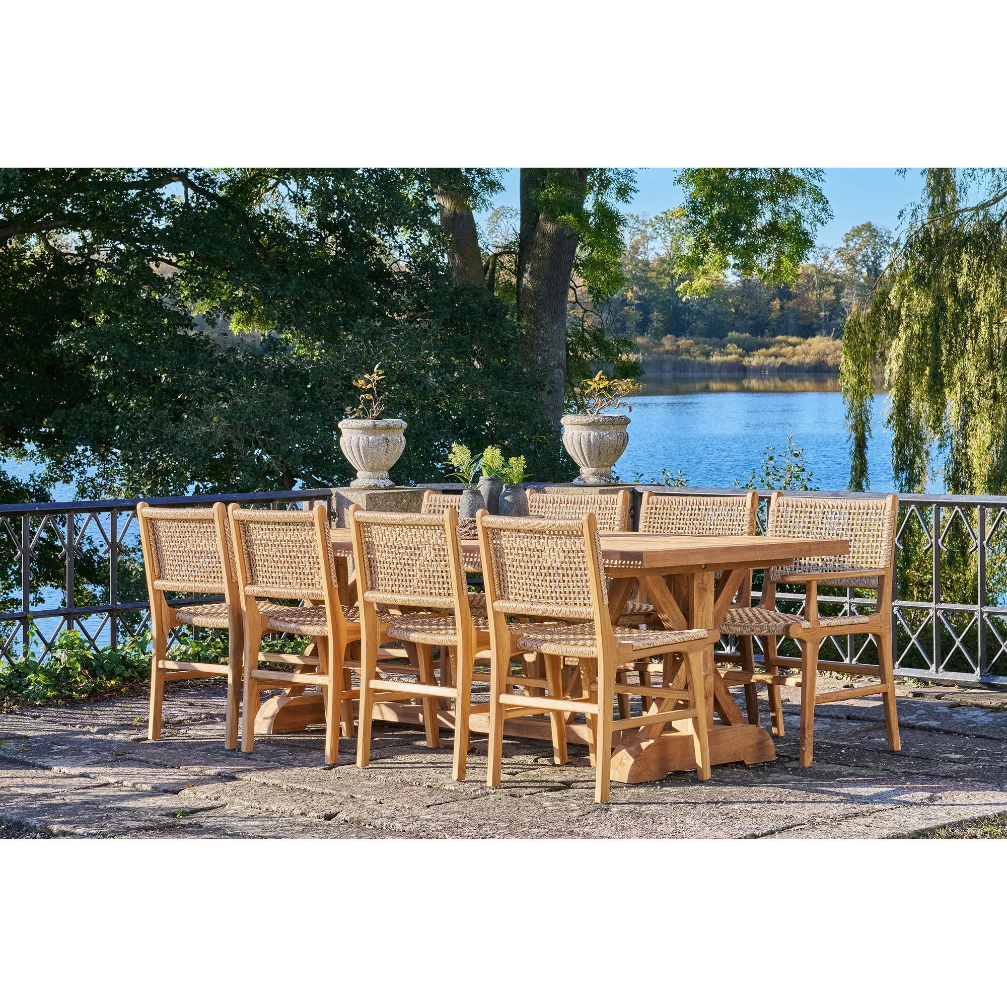 Garten Esstisch Goliath – Teakholz, 240 × 100 cm