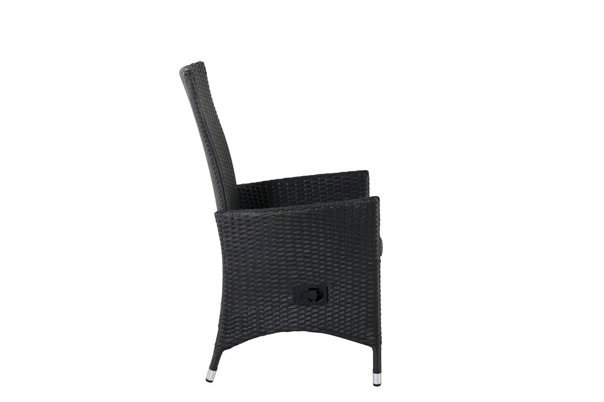 2er Set - Venezia Gartenstuhl in Rattanoptik in Schwarz, Weiß oder Naturoptik