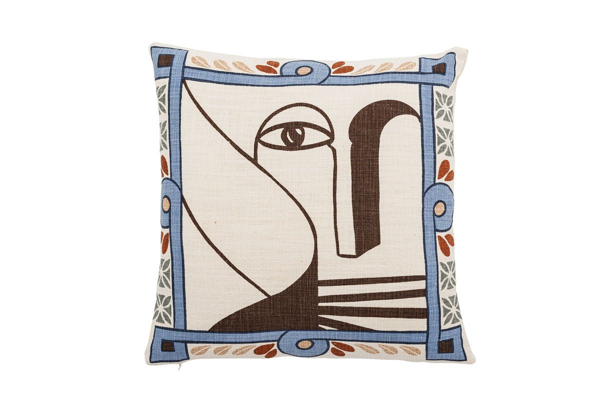 Zierkissen Brera – Abstraktes Printmotiv in Blautönen