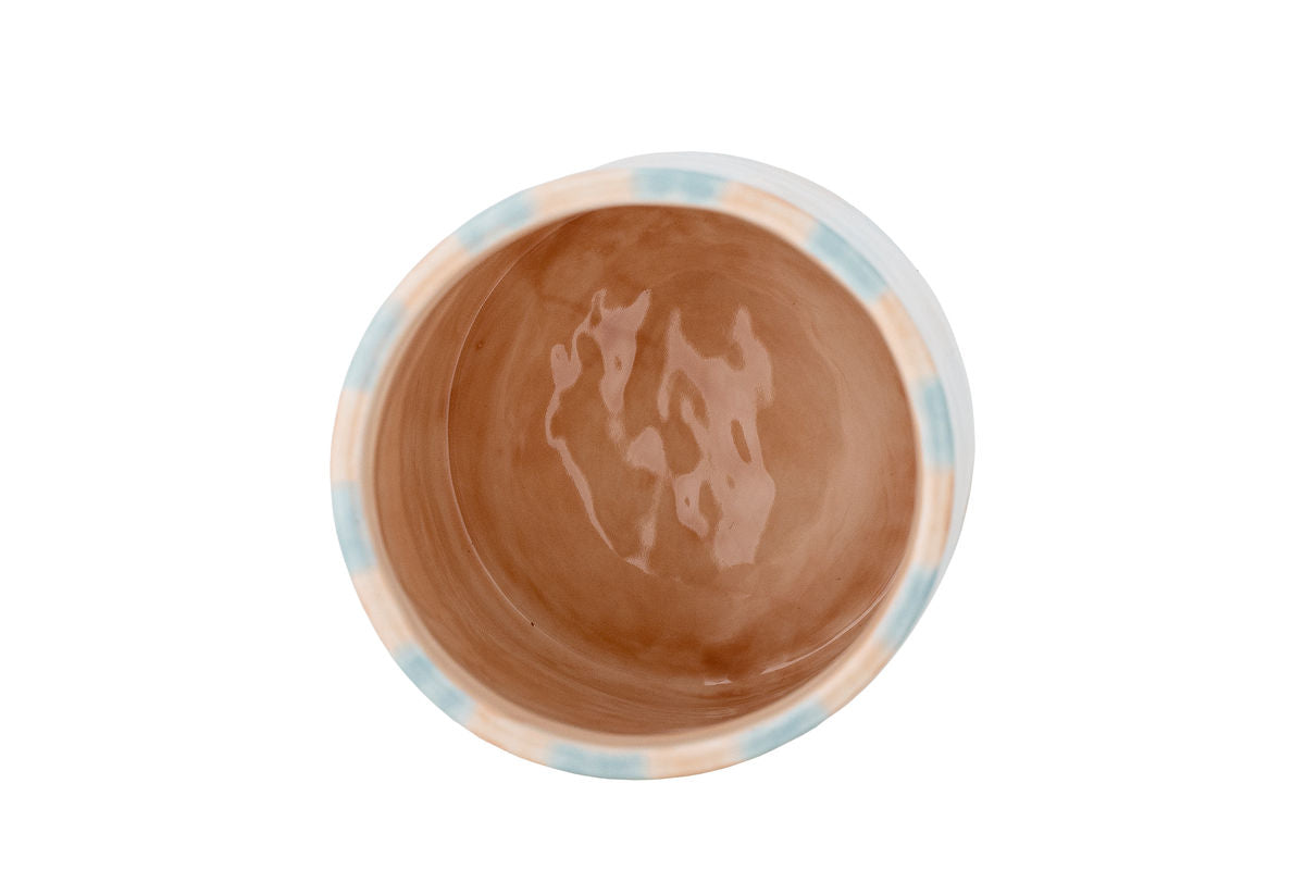 Vorratsgefäß Livenza – Handbemaltes Steingutgefäß mit Deckel