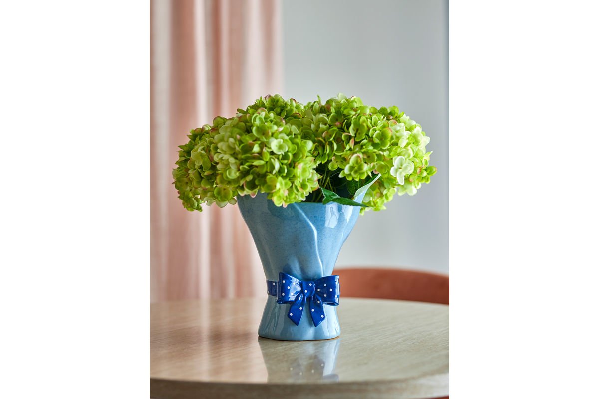 Vase „Florielle“ – Blaues Steingut