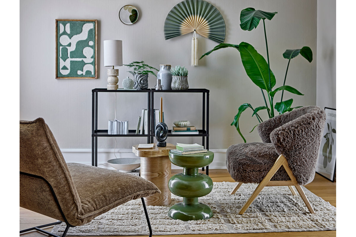 Beistelltisch Margo – Zylindrisches Design in warmem Naturton