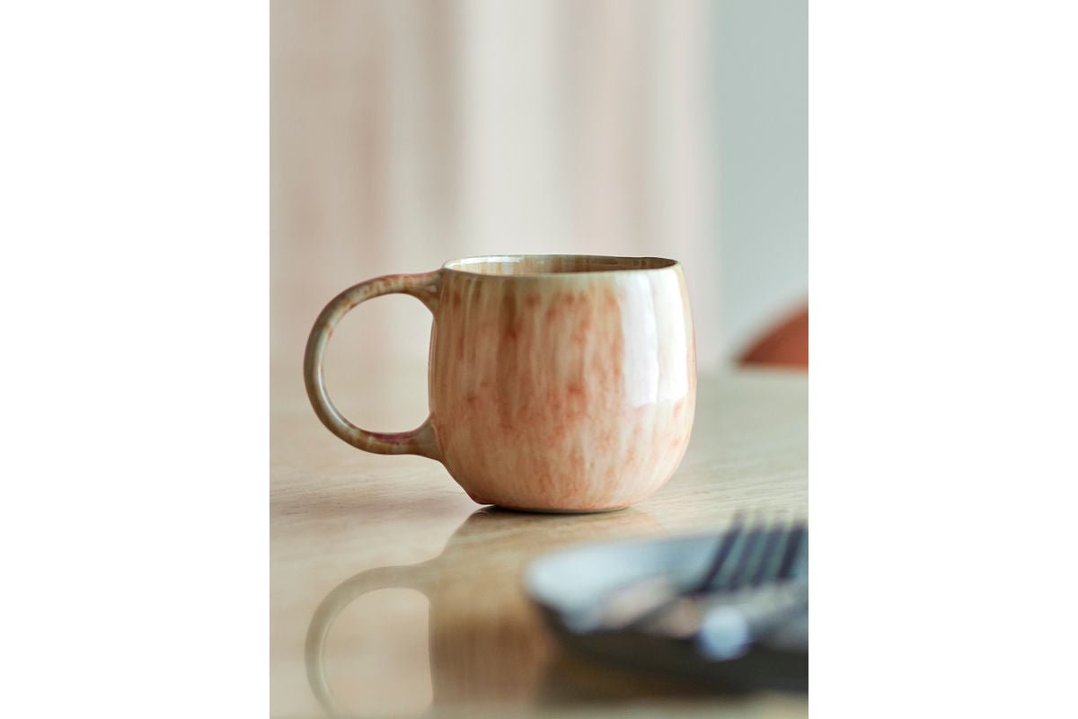 Tassen-Set Ikki – Reaktive Glasur in Rosétönen (4er-Set)
