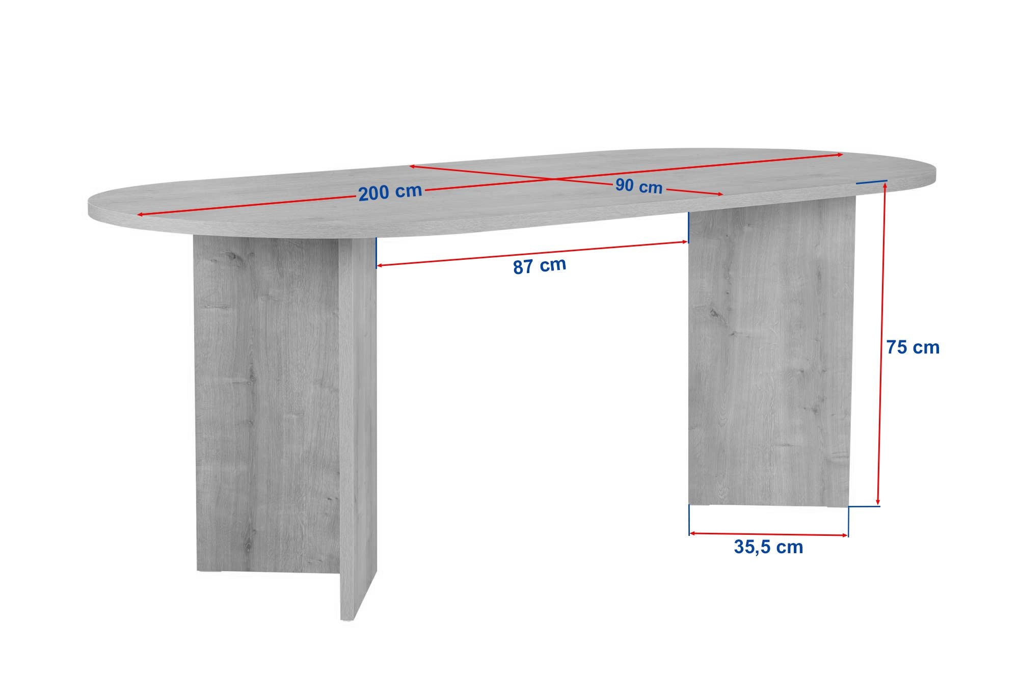 Esstisch Taverna - in Steinoptik oder Walnuss