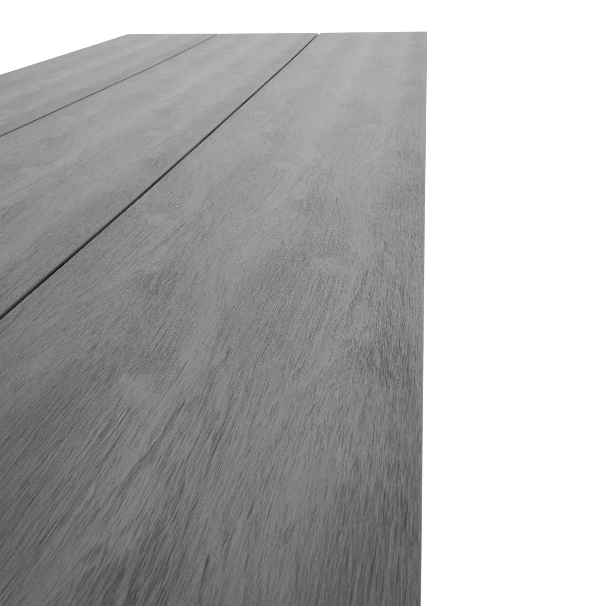 Garten Esstisch Emilio - 210×100 cm aus Nonwood & Aluminium (Grau/Schwarz)