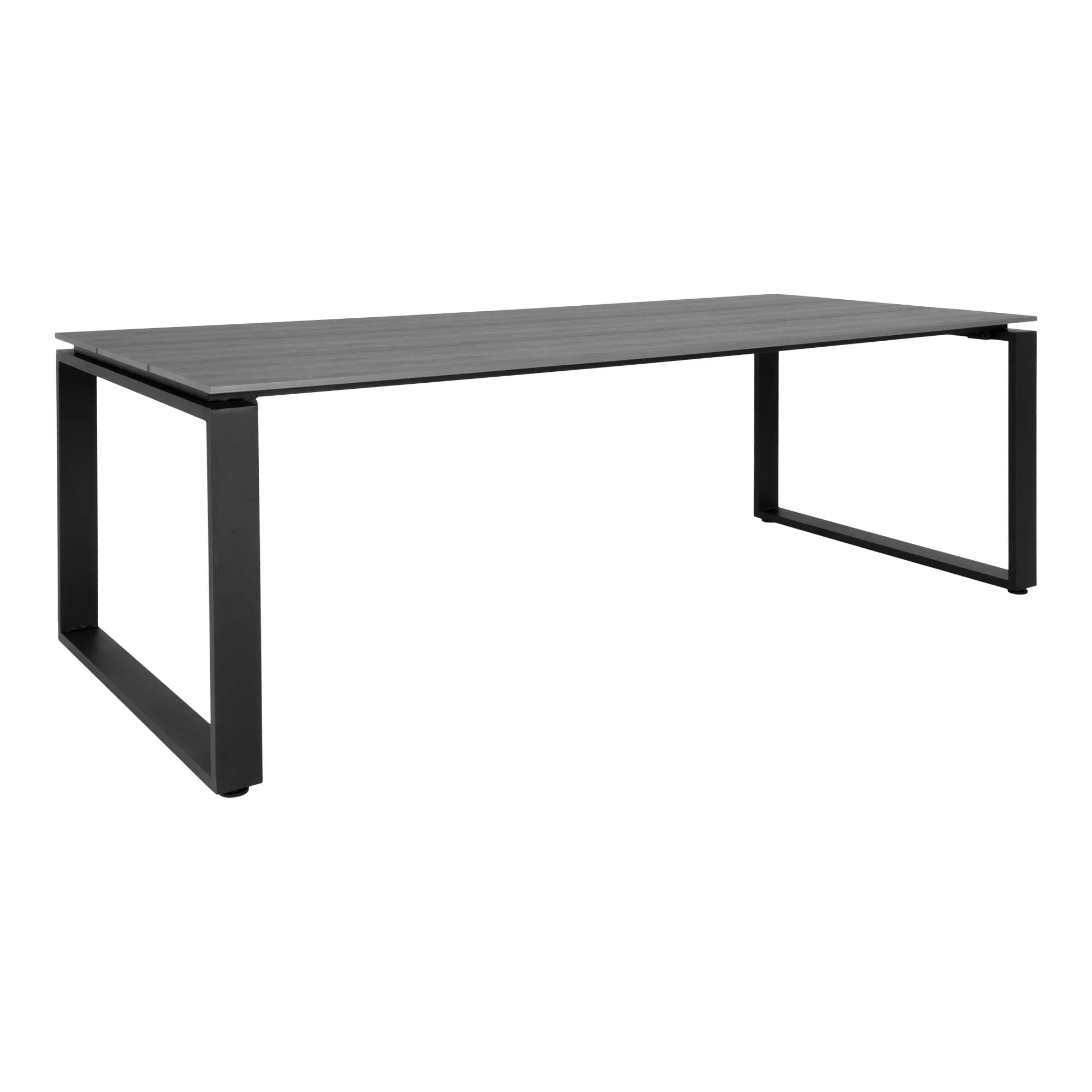 Garten Esstisch Emilio - 210×100 cm aus Nonwood & Aluminium (Grau/Schwarz)