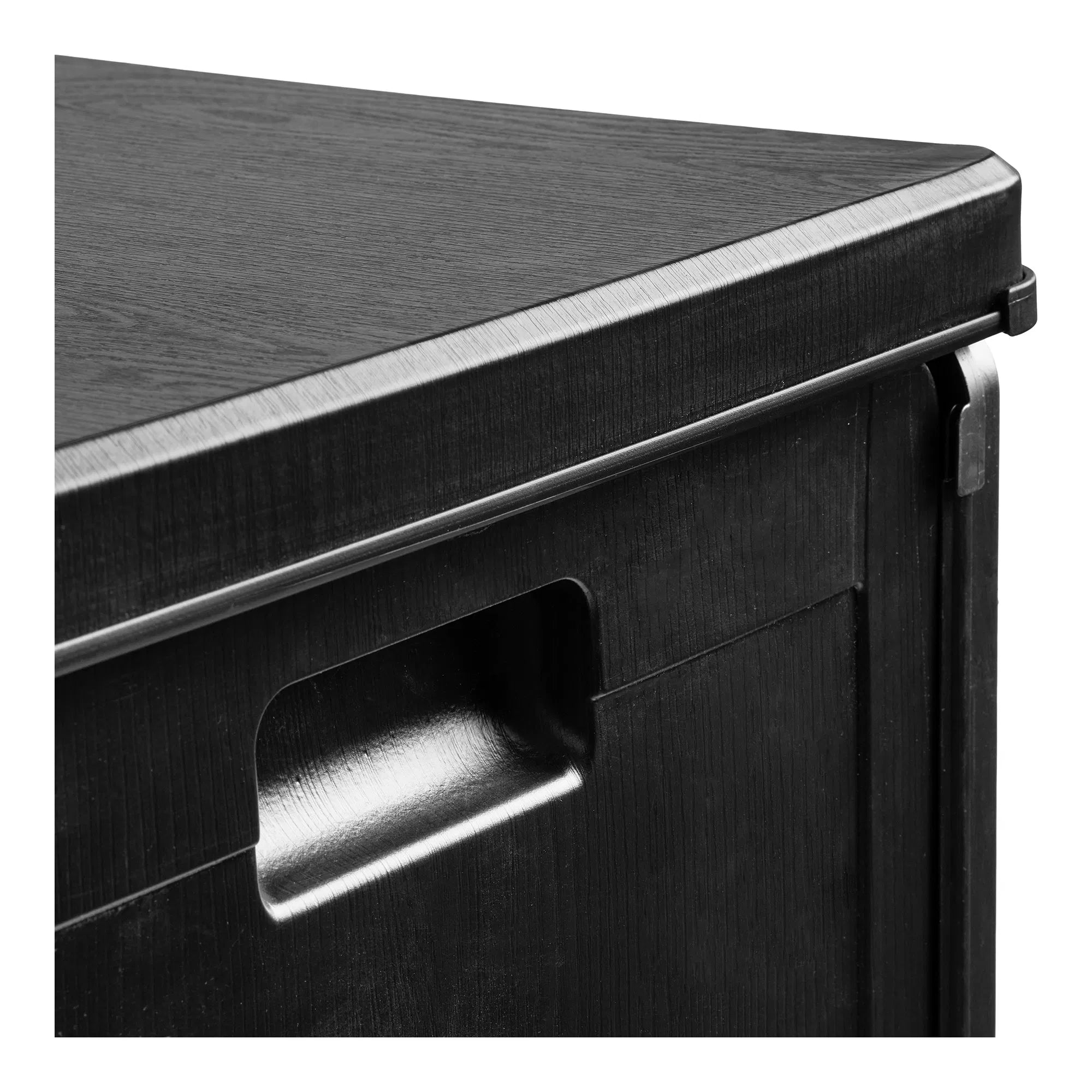 Garten Aufbewahrungsbox Kaldina - in schwarz mit Deckel