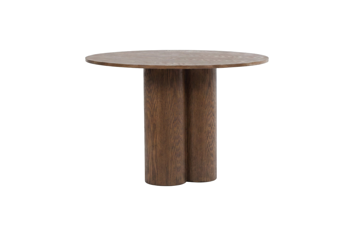 Esstisch Cavella - rundes Design in Holzoptik