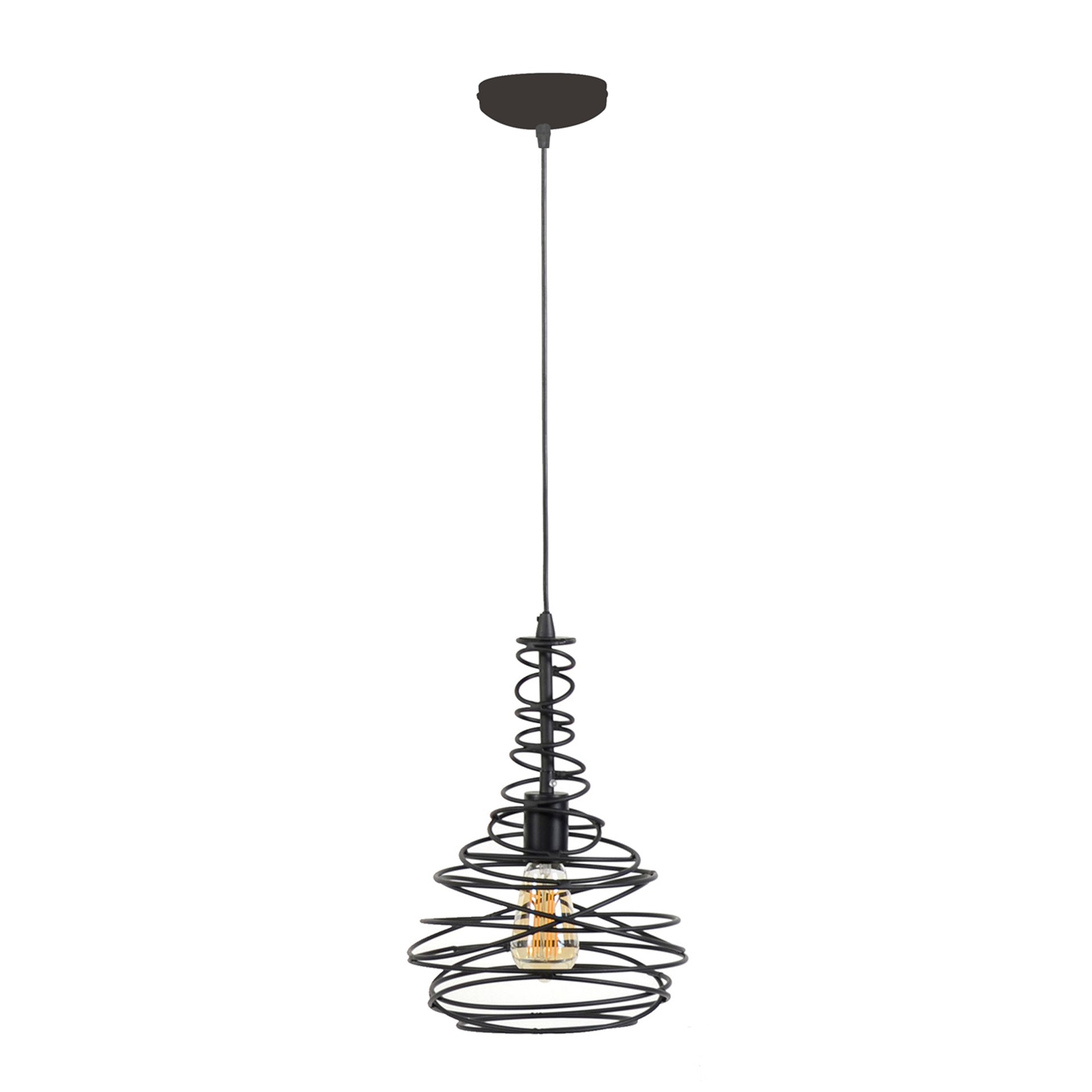 Pendelleuchte Vireo – Markantes Metall-Design in Schwarz