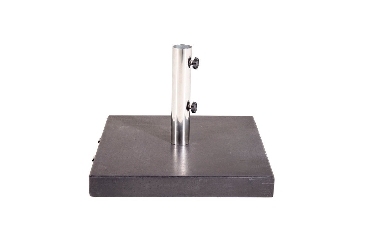 Sonnenschirmständer Inese - Granit Schirmständer mit Griff & Rollen in Grau