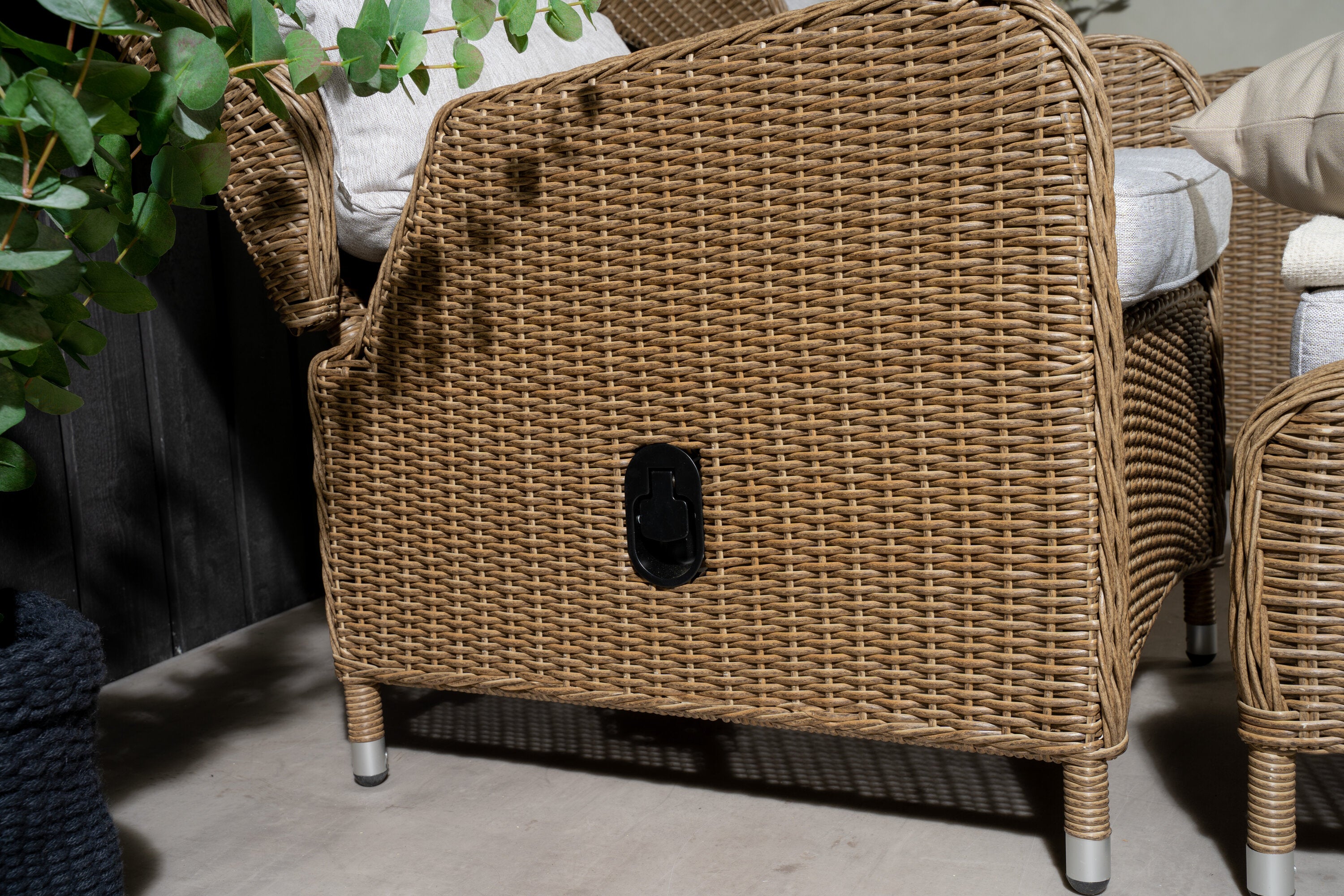Garten Loungeset Lenox - in Natur mit verstellbarer Rückenlehne