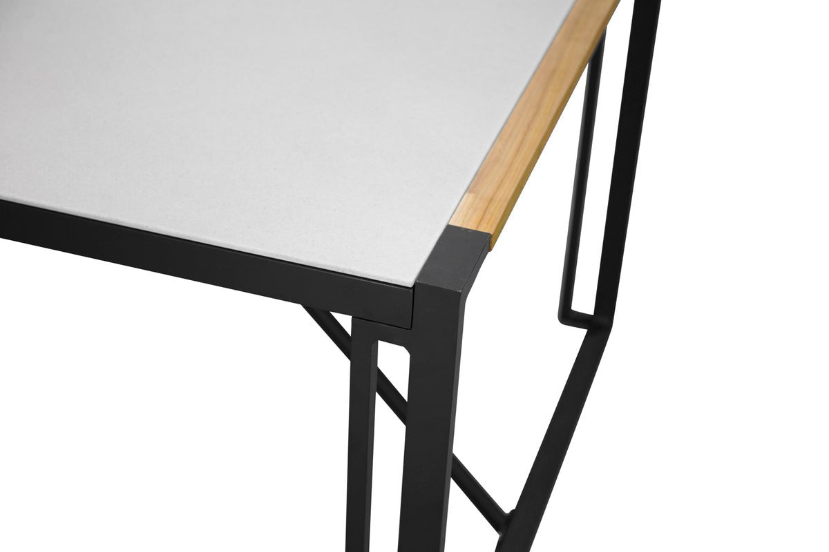 Garten Esstisch Lorenzo - 200x90 cm mit einer Tischplatte aus Glas und Teakholz