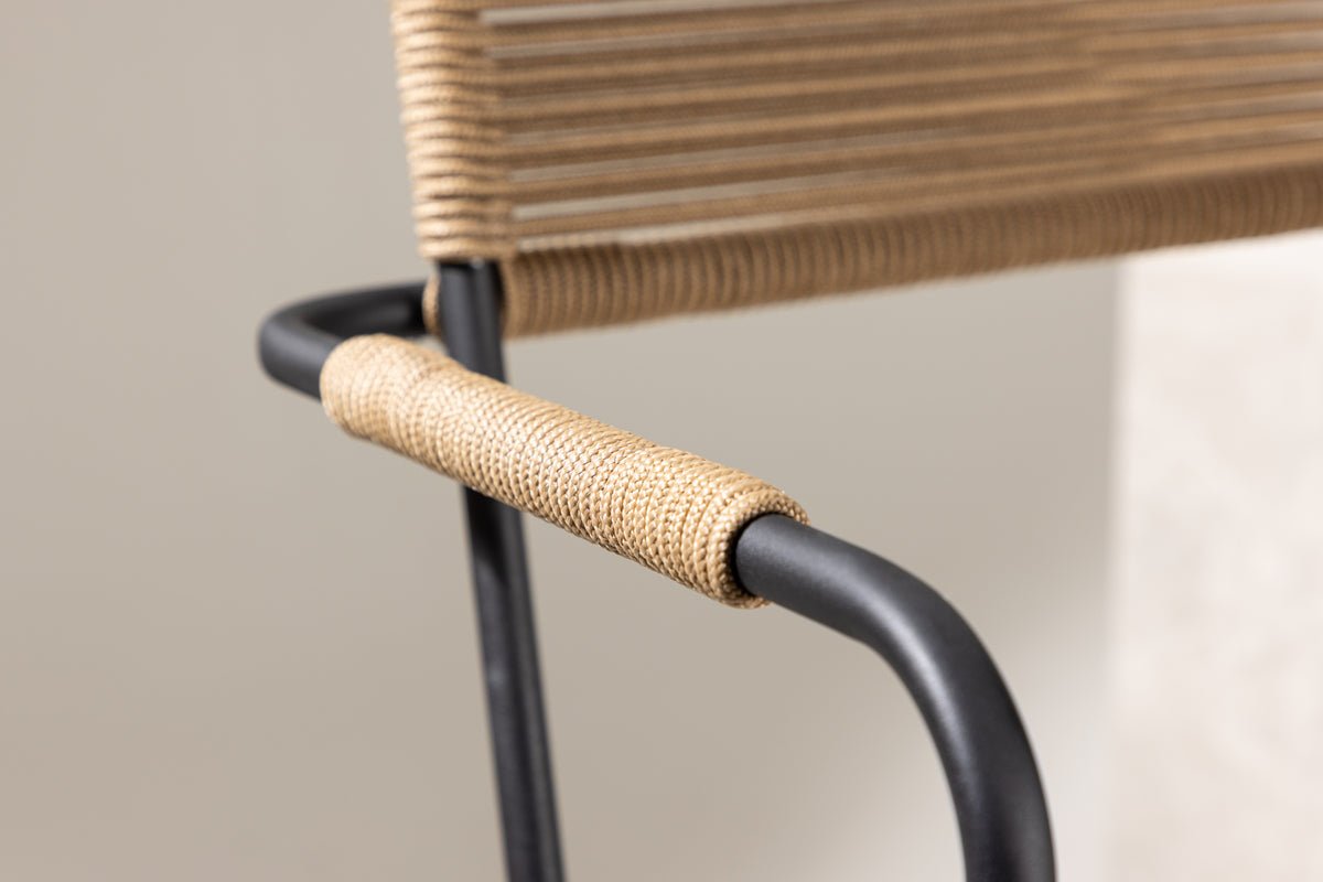 Gartenstuhl Lorano - mit braunem Polyesterseil