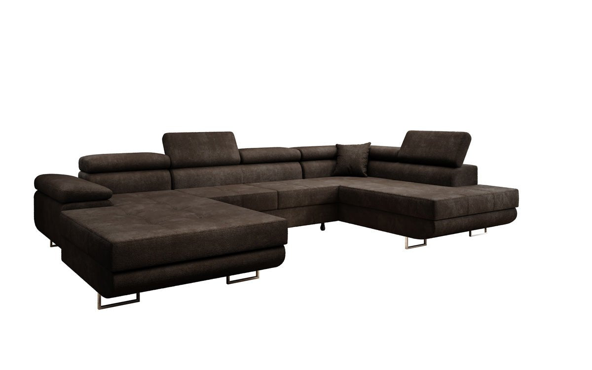 Designer Sofa Lago mit Schlaf - und Klappfunktion in Bouclé