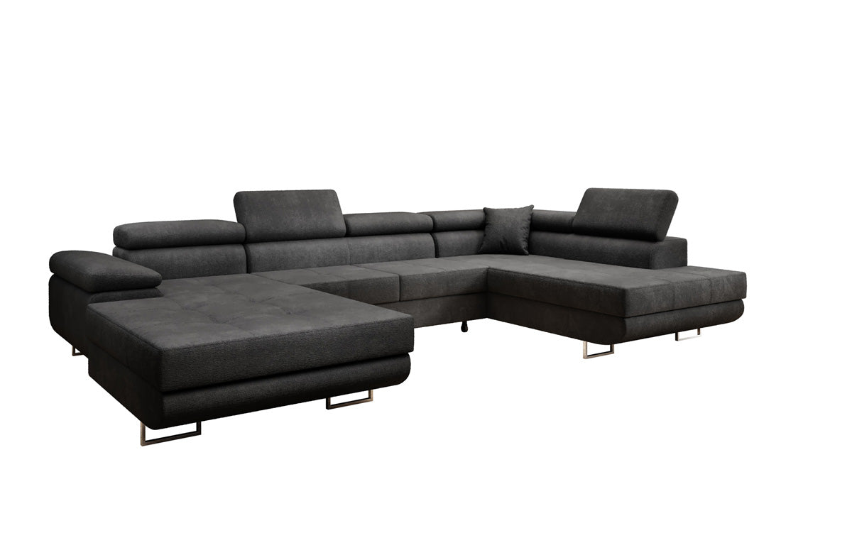 Designer Sofa Lago mit Schlaf - und Klappfunktion in Bouclé