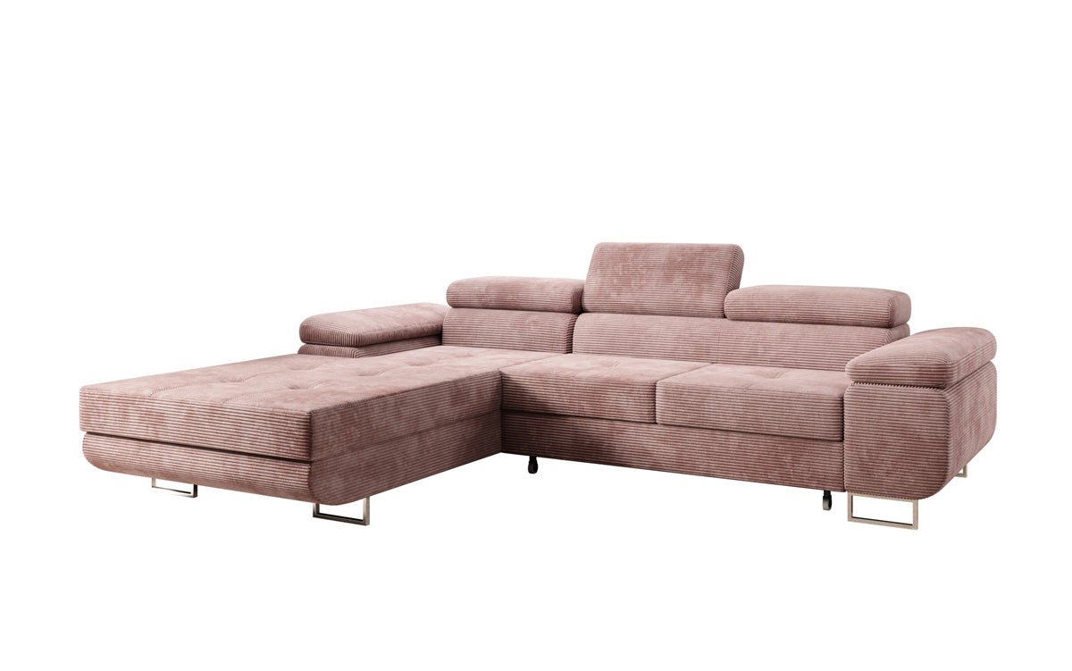 Designer Sofa Calvera mit Schlaf- und Klappfunktion in Cord