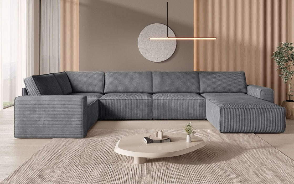 Modulare Sofalandschaft U Yuma aus Cord