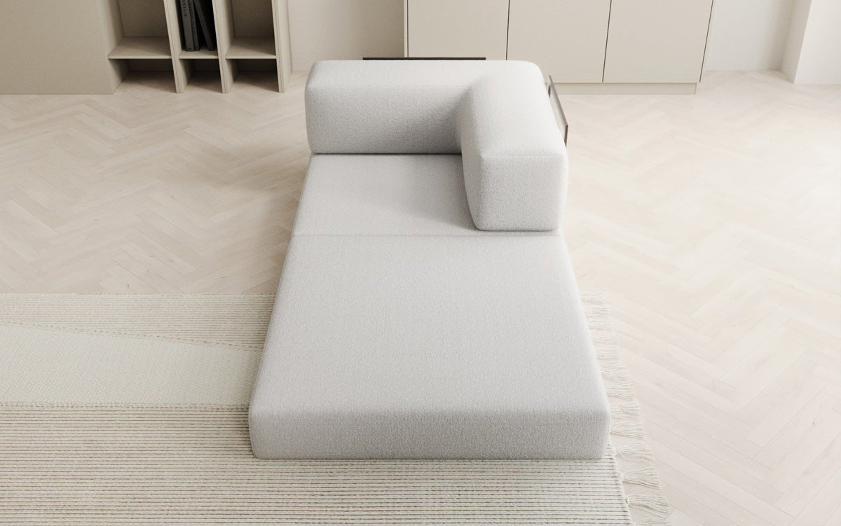 Dizajnové kreslo Lazy v bouclé