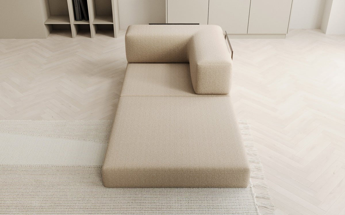 Dizajnové kreslo Lazy v bouclé