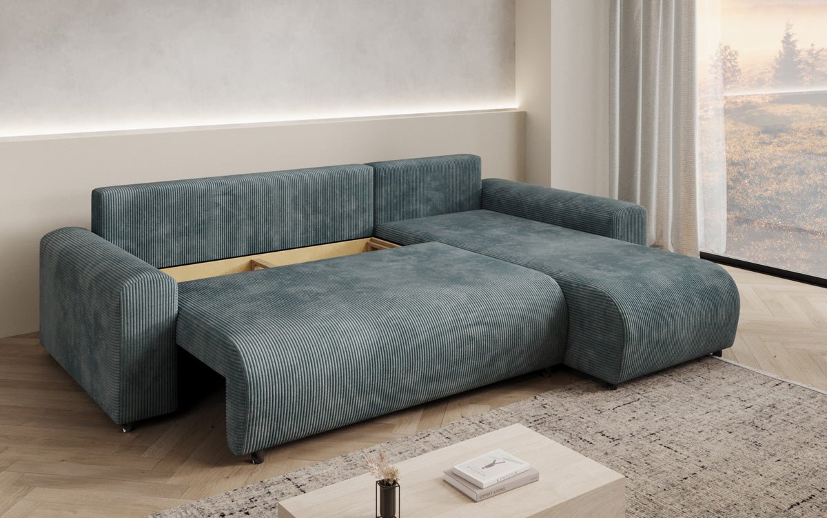 Designer Sofa Hanna mit Schlaffunktion und Stauraum