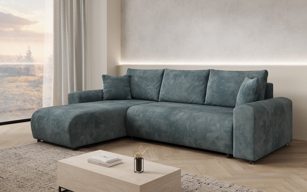 Designer Sofa Hanna mit Schlaffunktion und Stauraum