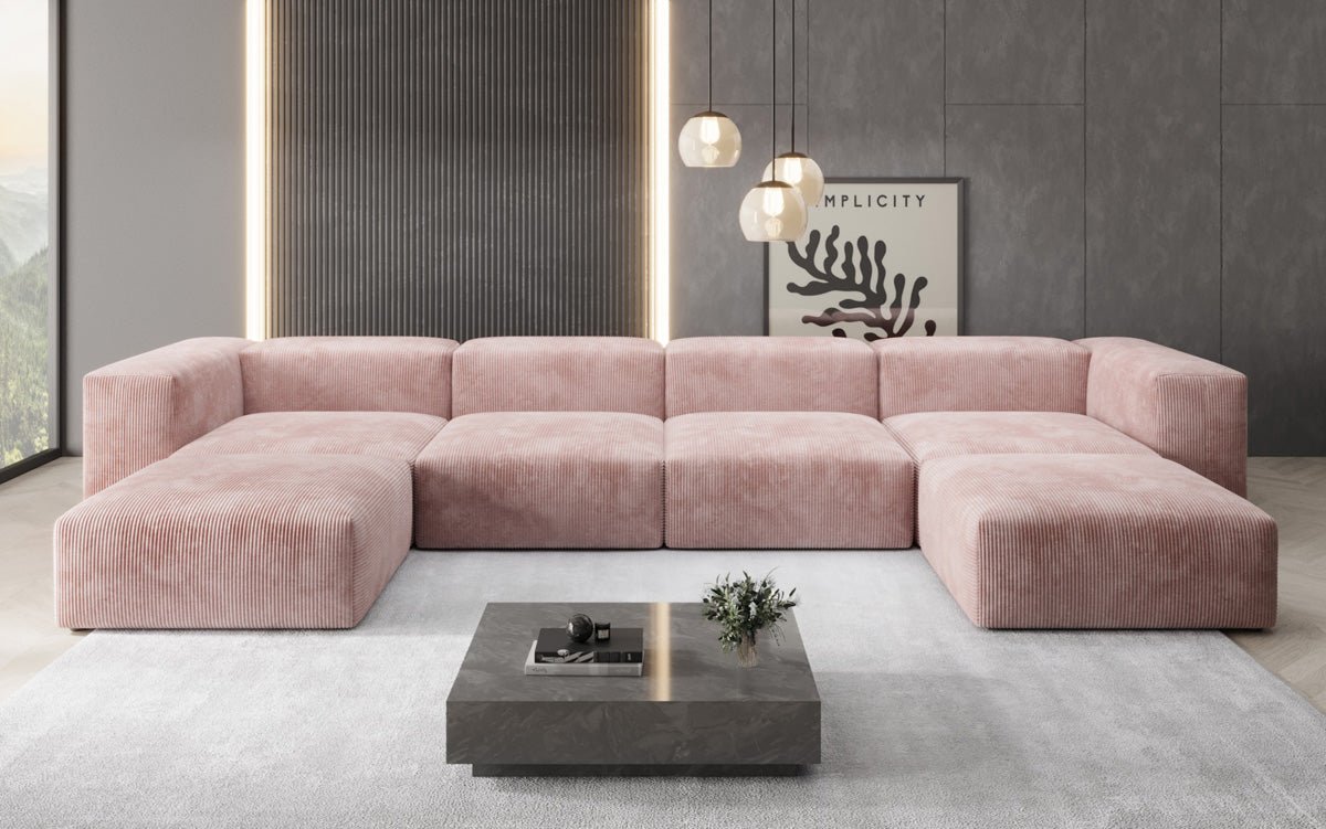 Designer U Sofa Snug in Cord