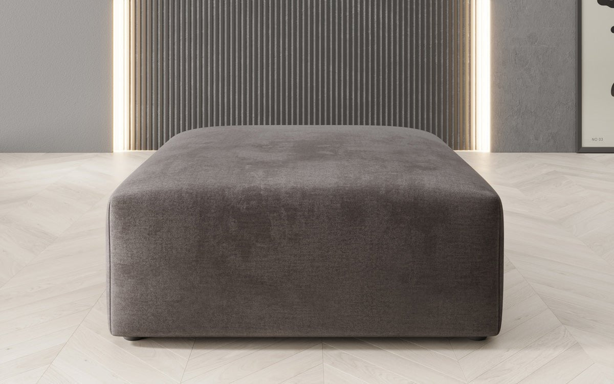 Beistellhocker 80 cm Snug aus Samt