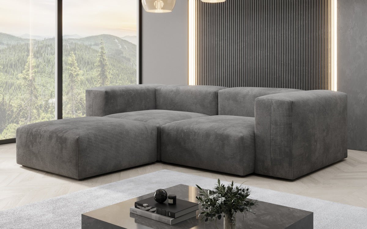 Designer L Sofa Snug Mini in Cord