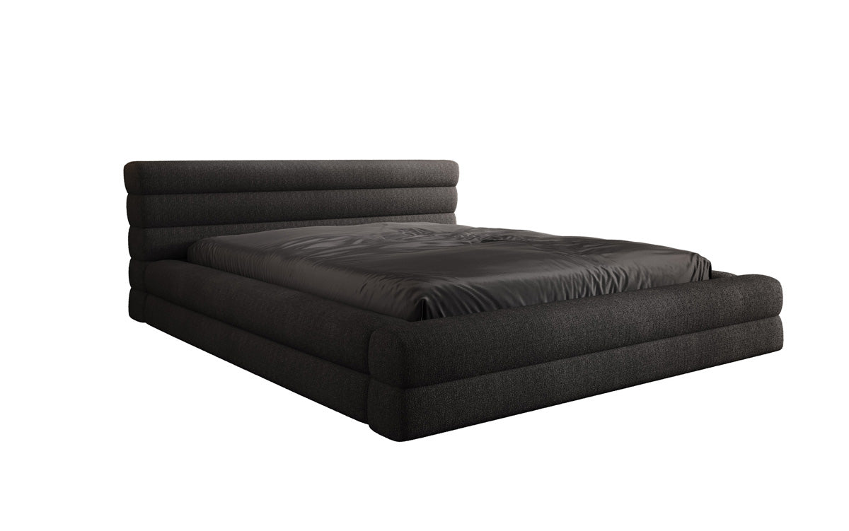 Designer Polsterbett Velana Bouclé mit Stauraum