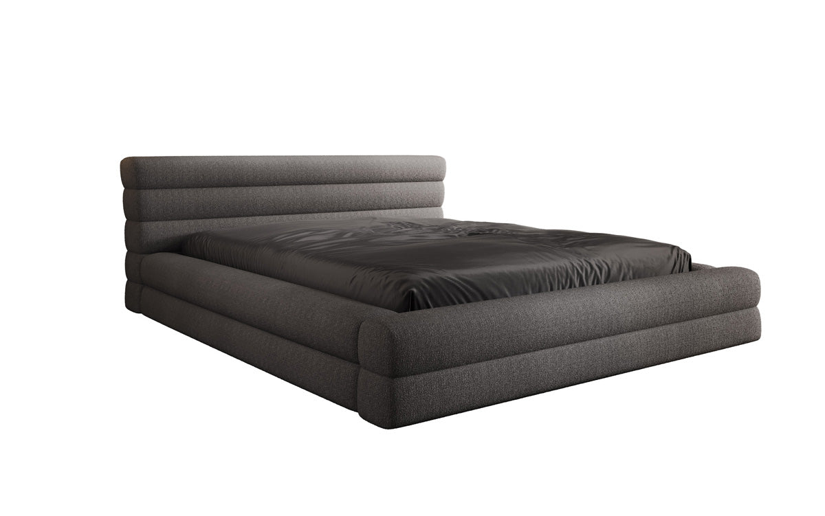 Designer Polsterbett Velana Bouclé mit Stauraum