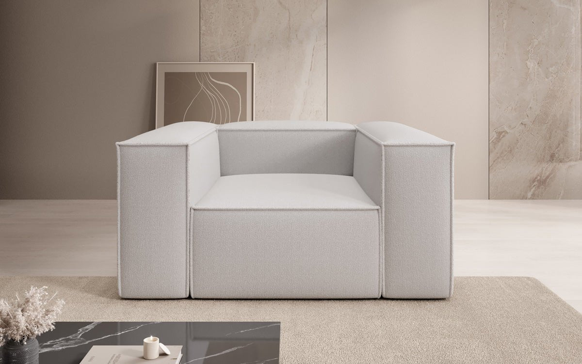 Designer Sofa-Sessel Lesley in Bouclé