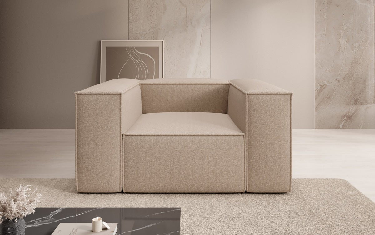 Designer Sofa-Sessel Lesley in Bouclé