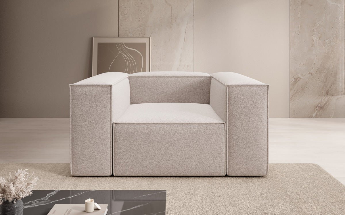 Designer Sofa-Sessel Lesley in Strukturstoff