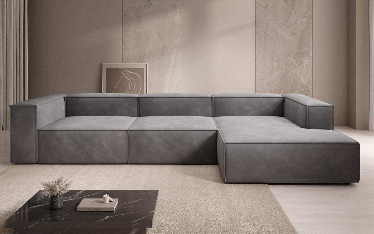 Designer Sofa Lesley L in Samt