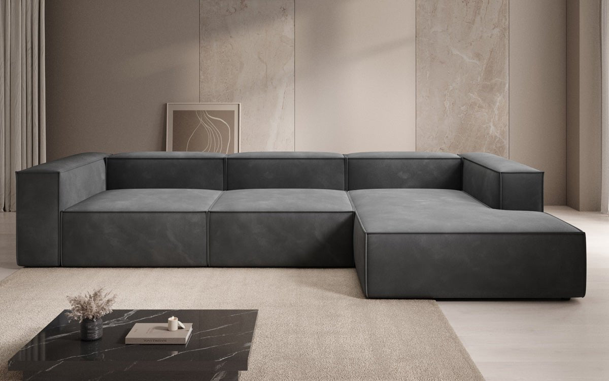 Designer Sofa Lesley L in Samt