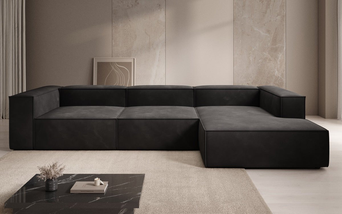 Designer Sofa Lesley L in Samt