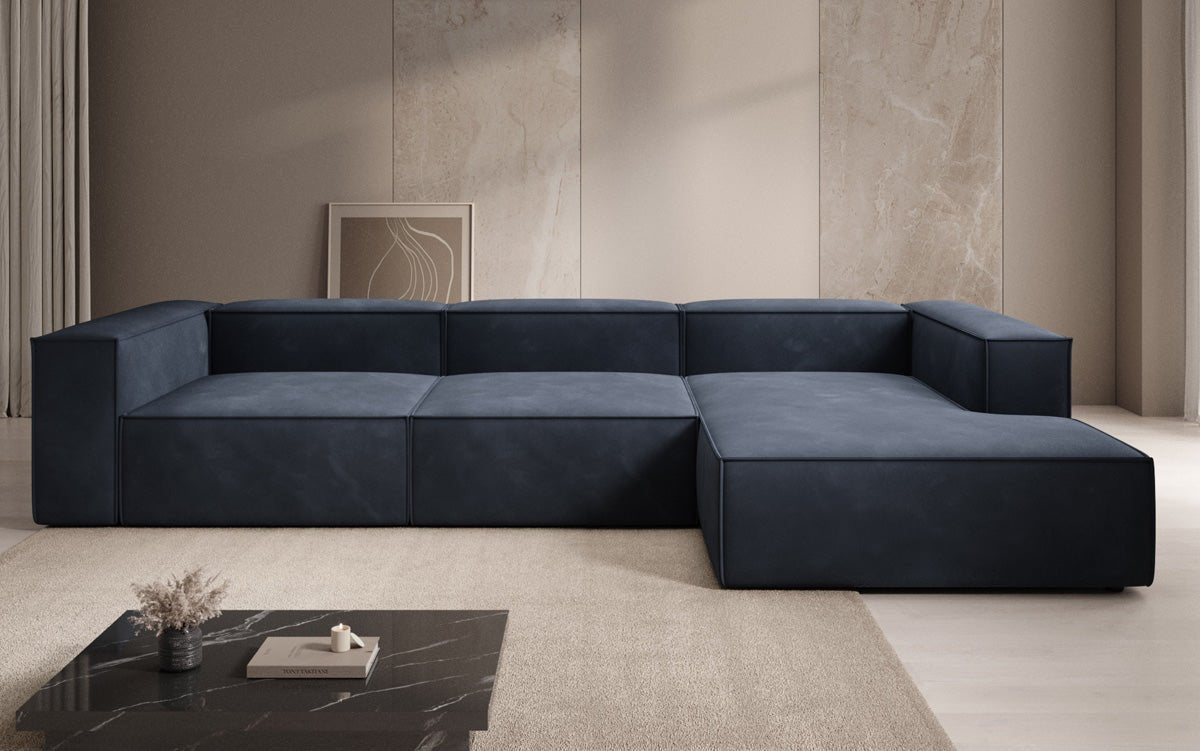 Designer Sofa Lesley L in Samt