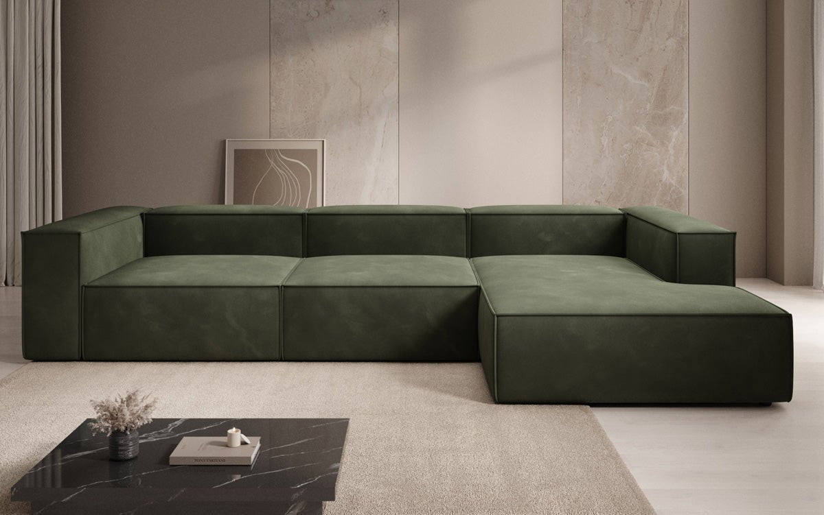 Designer Sofa Lesley L in Samt
