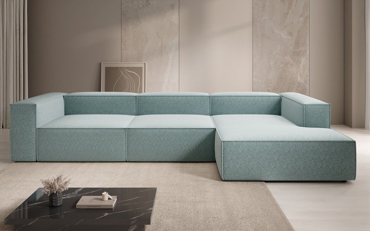 Designer Sofa Lesley L in Strukturstoff