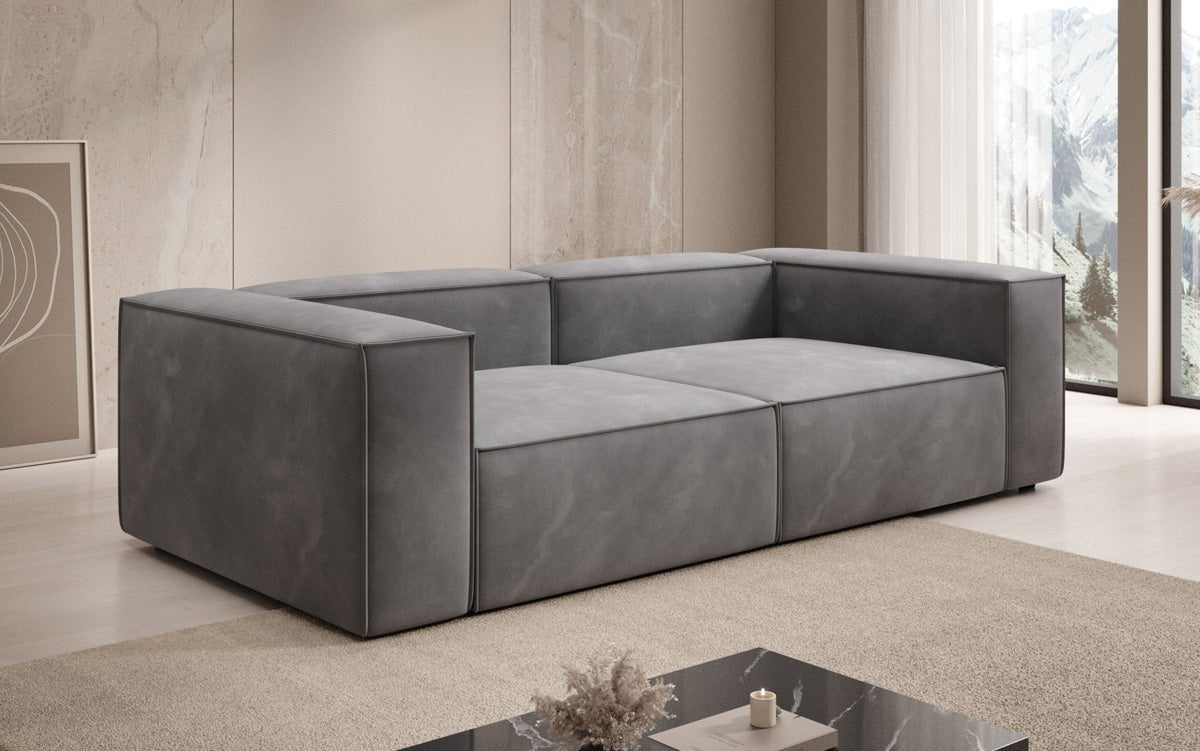 Designer Sofa Lesley 3 Sitzer in Samt