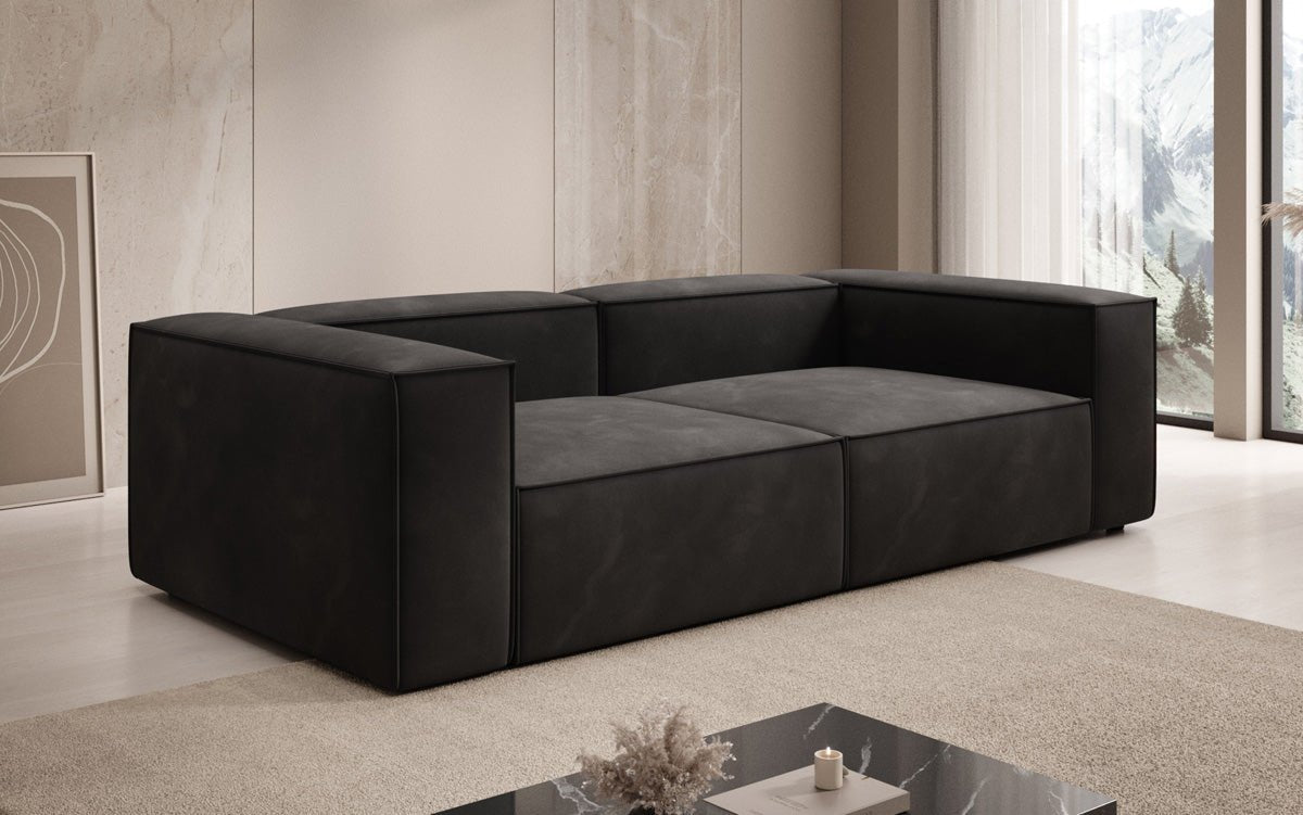 Designer Sofa Lesley 3 Sitzer in Samt