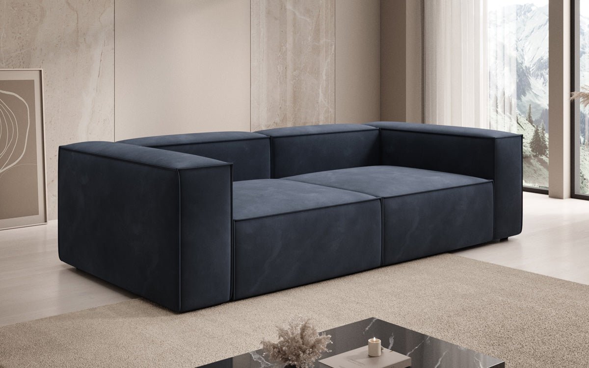 Designer Sofa Lesley 3 Sitzer in Samt