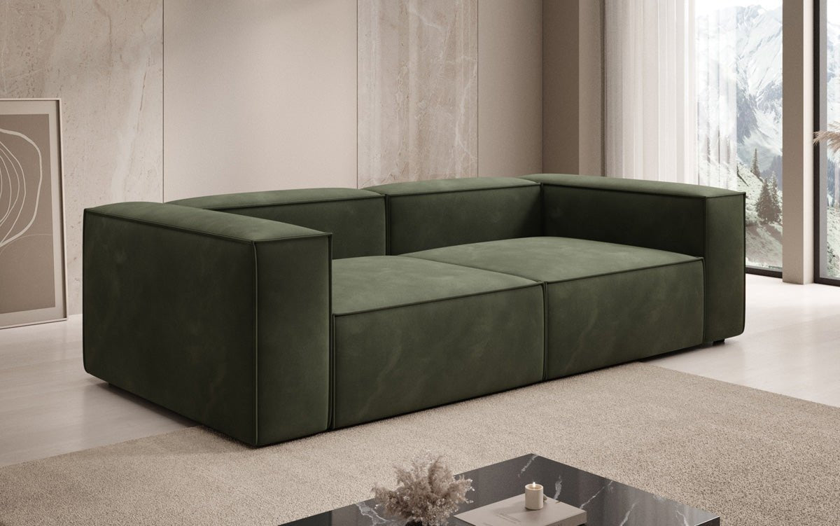 Designer Sofa Lesley 3 Sitzer in Samt