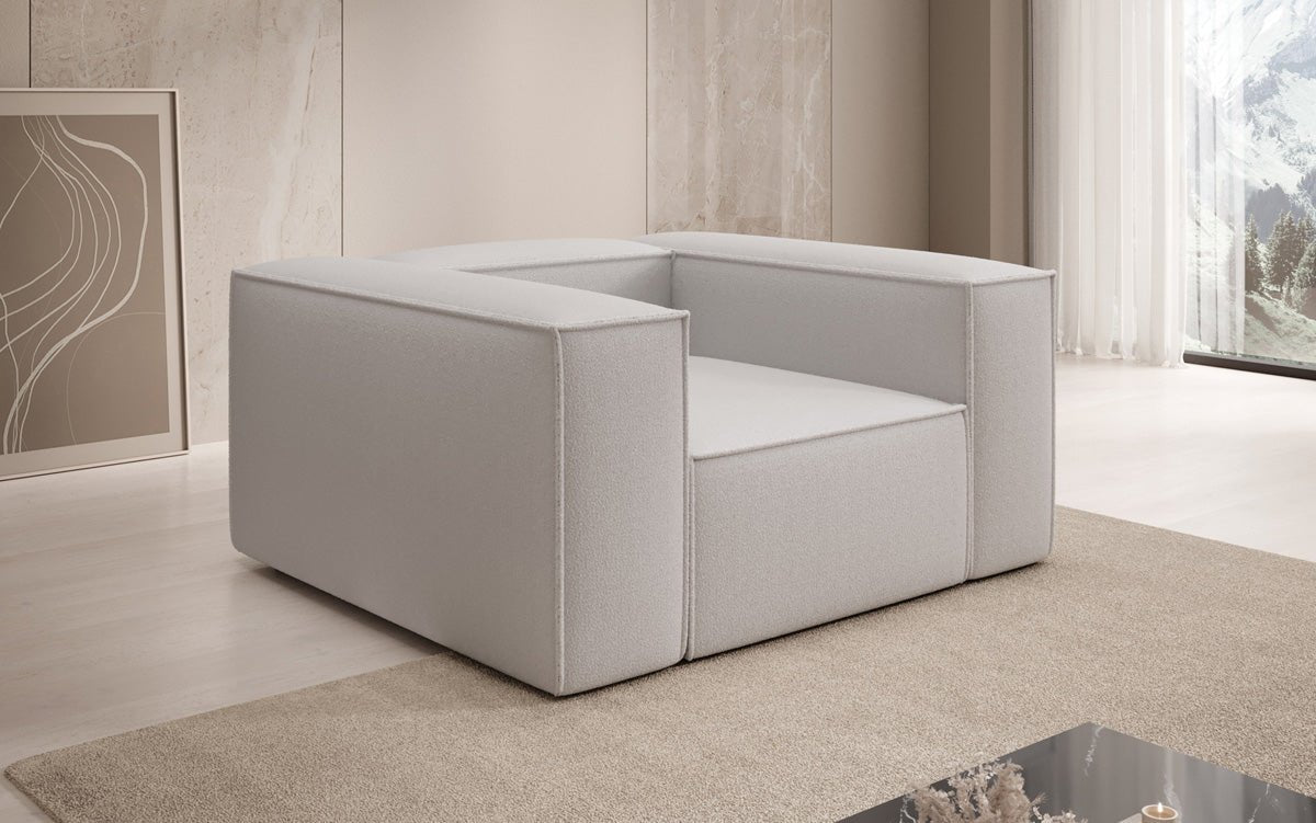 Designer Sofa-Sessel Lesley in Bouclé