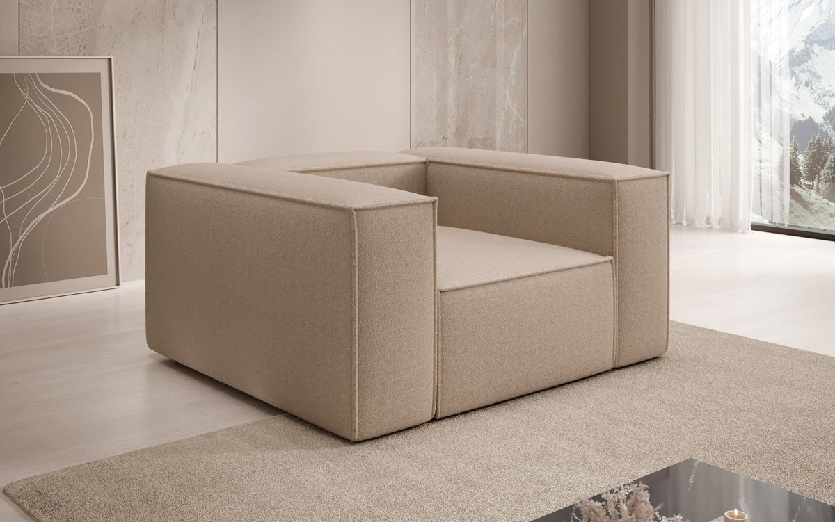 Designer Sofa-Sessel Lesley in Bouclé